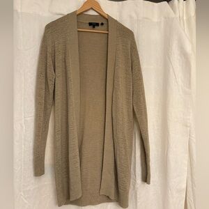 Theory Women's Tan Open Front Cardigan
